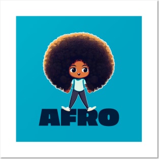 Afro || Adorable Kid With a Huge Afro Posters and Art